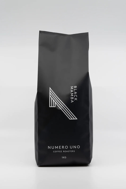 Roasted coffee beans Numero Uno Coffee Roasters Black Mamba Blend 1kg bag The Roast Collective