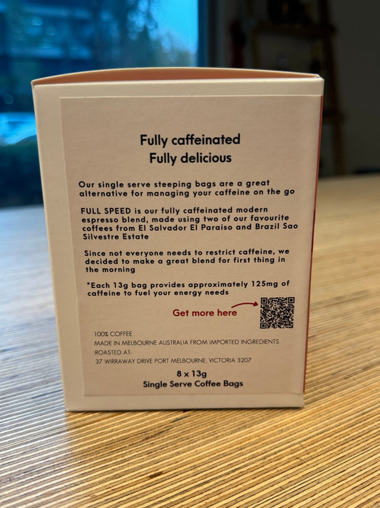 Full Speed Single Serve Steep Bags