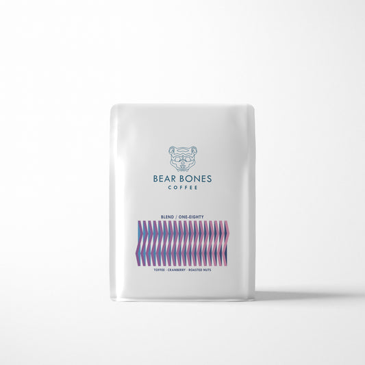 Roasted coffee beans Bear Bones Coffee One-Eighty Blend The Roast Collective