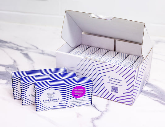 Coffee pods or capsules Bear Bones Coffee The Drop Blend The Roast Collective