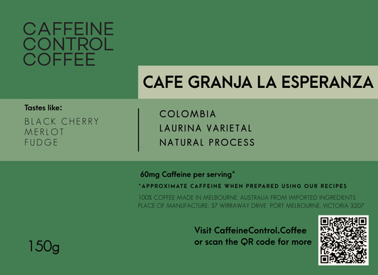 Colombia - Cafe Granja La Esperanza Laurina Natural (Low Caff)