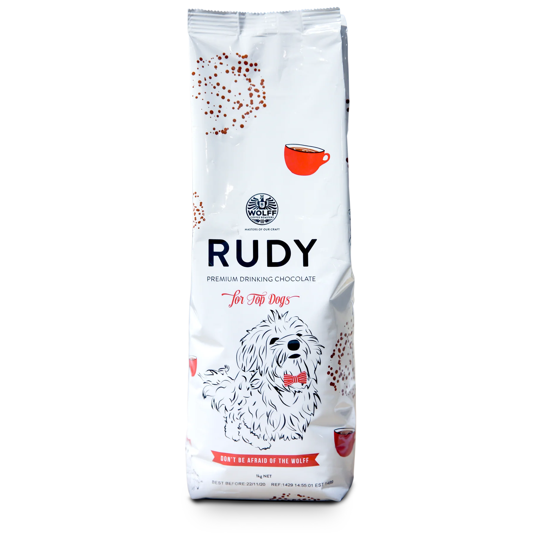 Wolff Coffee Roasters Rudy Drinking Chocolate 1kg bag. The Roast Collective